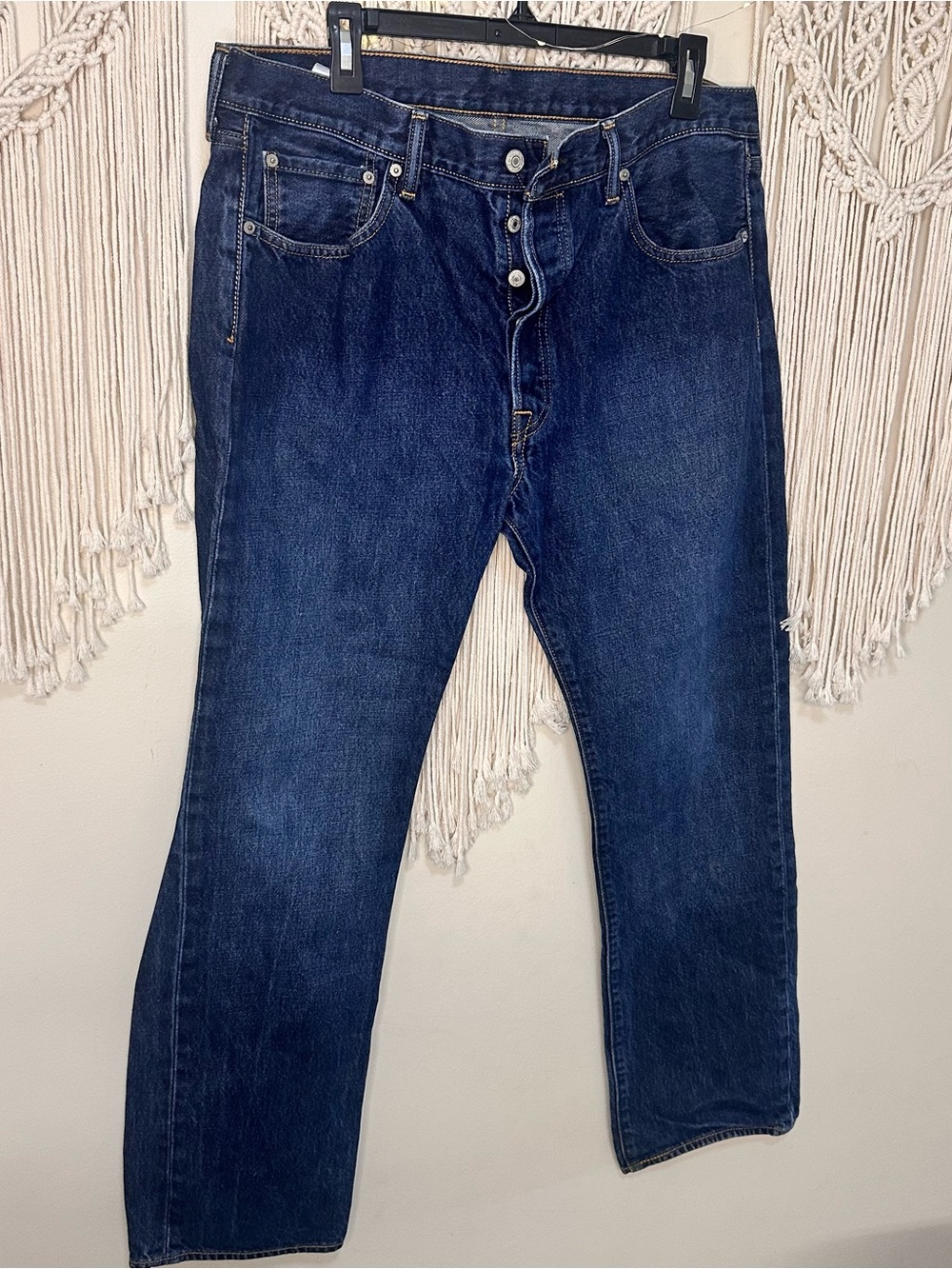 Levi's Men's Dark Blue Relaxed Original Fit Jeans